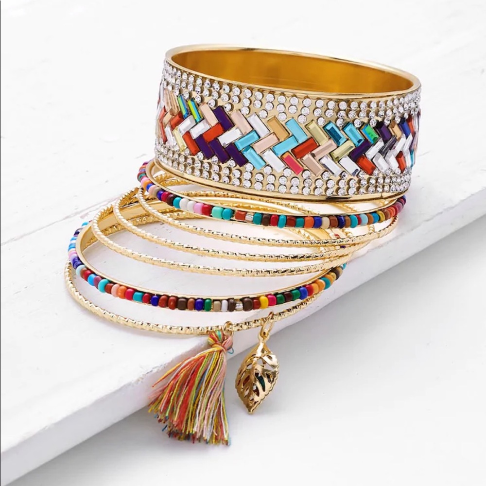 Bohemian Multicolored Bracelet Set